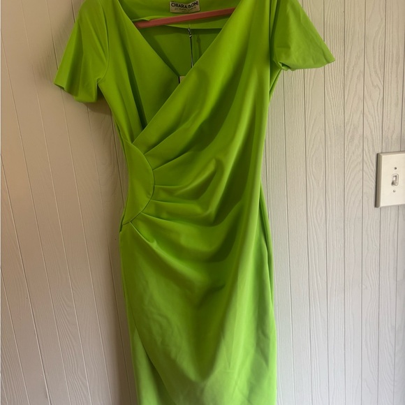 Chiara Boni Dresses & Skirts - Chiara Boni Designer Lime Dress Made In Italy Size 8 New With Tags